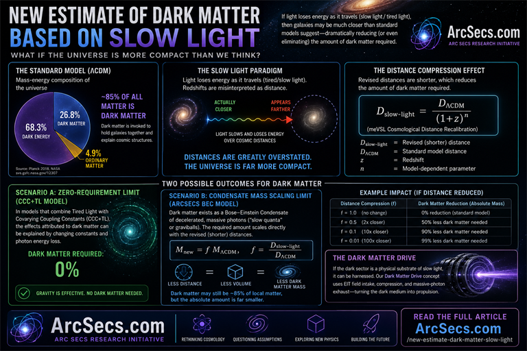 New Estimate of Dark Matter Based on Slow Light