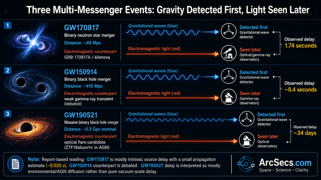 Three Multi-Messenger Events Timeline